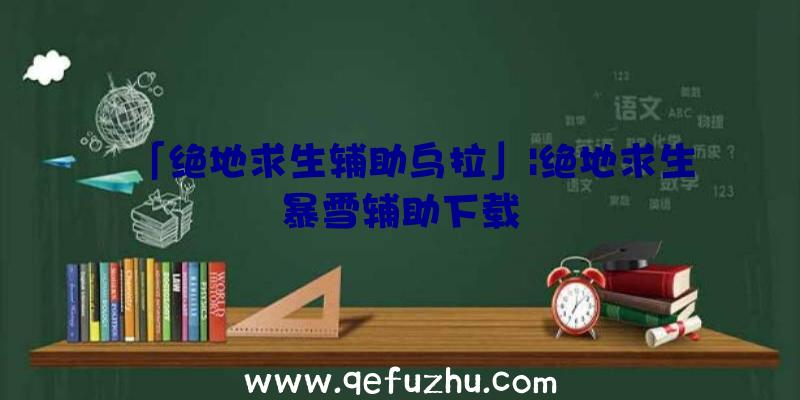 「绝地求生辅助乌拉」|绝地求生暴雪辅助下载